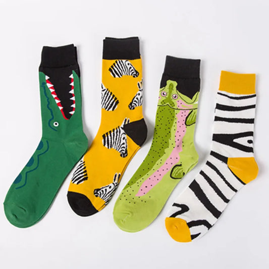 Fun Animal Street Socks: Unisex Crew, One Pair Included