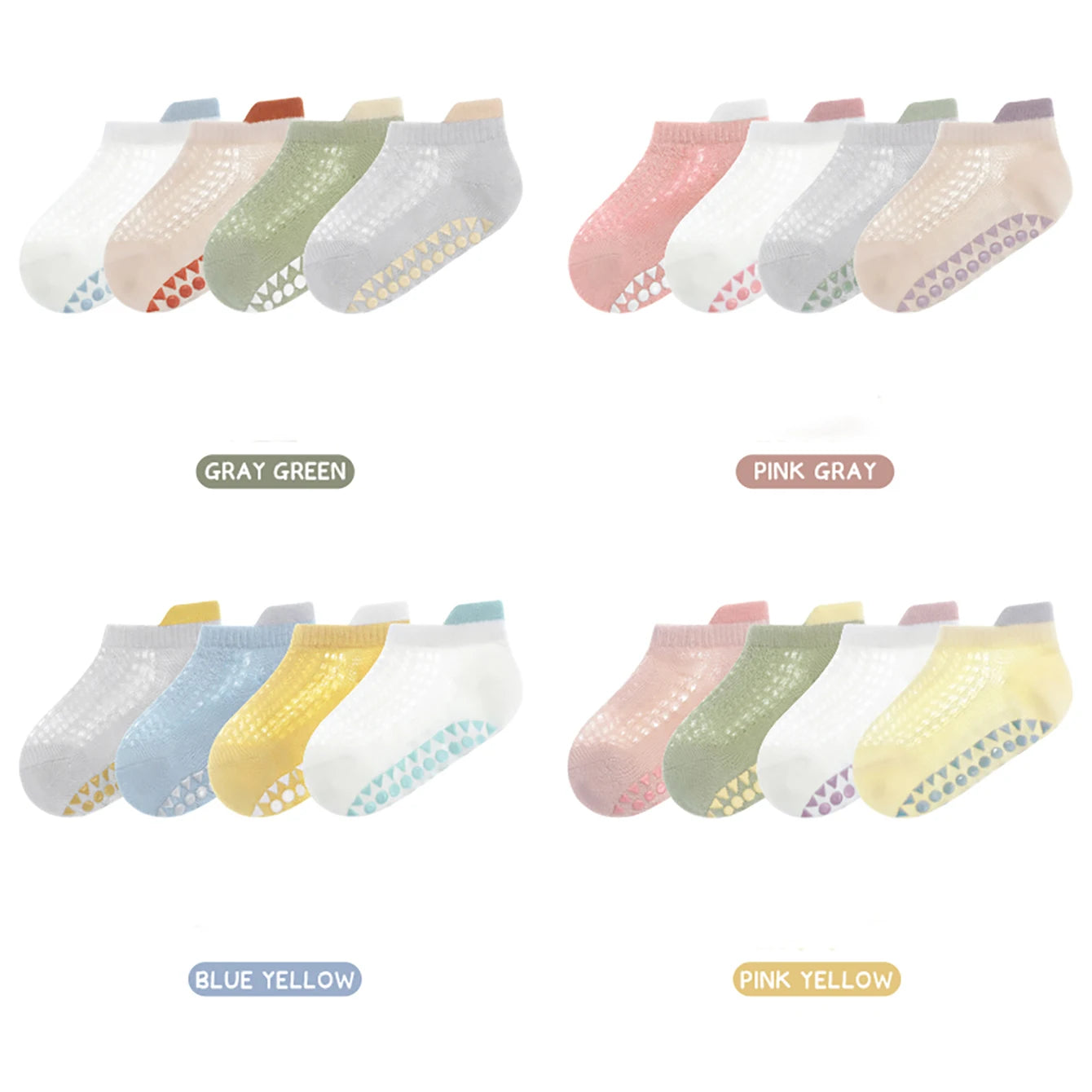 4 Pairs Baby Anti-Slip Floor Socks